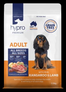 Hypro Premium Grain Free Adult Kangaroo & Lamb Dry Dog Food - 2.5kg
