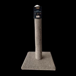 Tigga Carpet Cat Scratch Pole - Grey, Medium
