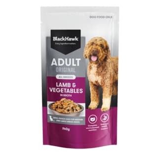 Black Hawk Original Adult Lamb & Vegetables Wet Dog Food - 140g x 10 (pack)