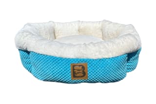 Brooklands Cozy Round Cat and Dog Bed - Blue