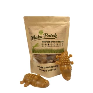 Mak's Patch Peanut Butter Crocodile Dog Treats - Large - 5 Pack