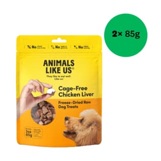 Animals Like Us Cage-Free Chicken Liver Freeze Dried Dog Treats - 170g (2 x 85g)