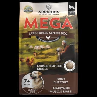 Addiction MEGA Senior Large Breed Chicken Dry Dog Food - 30kg (2 x 15kg)