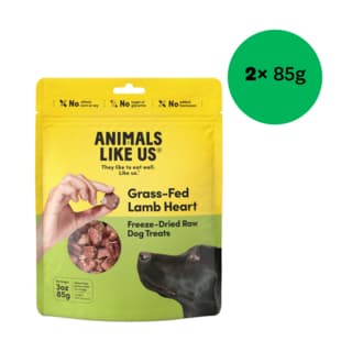 Animals Like Us Grass-Fed Lamb Heart Freeze Dried Dog Treats - 170g (2 x 85g)