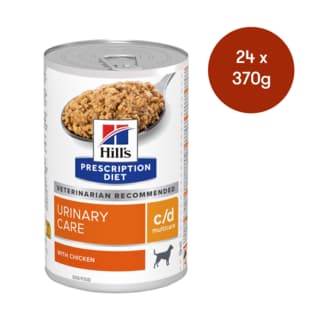 Hill's Prescription Diet c/d Multicare Urinary Care with Chicken Canned Wet Dog Food - 370gx24