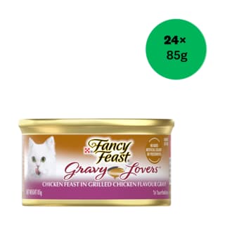 Fancy Feast Gravy Lovers Chicken Feast in Grilled Chicken Gravy Wet Cat Food - 85g x 24