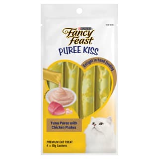 Fancy Feast Puree Kiss Tuna with Chicken Flakes Cat Treats - 40g