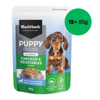 Black Hawk Original Puppy Chicken Wet Dog Food - 85g x 12