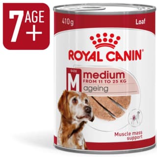 Royal Canin Medium Ageing 7+ Loaf Canned Senior Wet Dog Food - 410g x 12