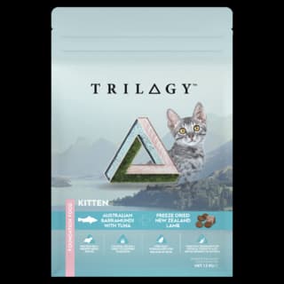Trilogy Grain Free Barramundi with Tuna & Freeze Dried Lamb Kitten Dry Cat Food - 1.2kg