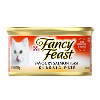 Fancy Feast Classic Pate Savoury Salmon Feast Wet Cat Food - 85g