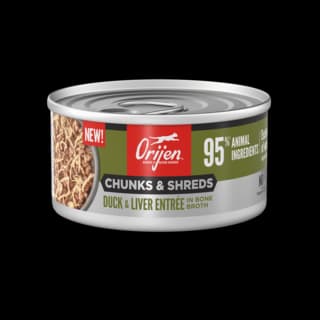 Orijen Duck & Liver Entrée Chunks & Shreds in Bone Broth Wet Cat Food - 85g