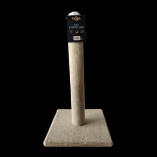 Tigga Carpet Cat Scratch Pole - Cream, Medium
