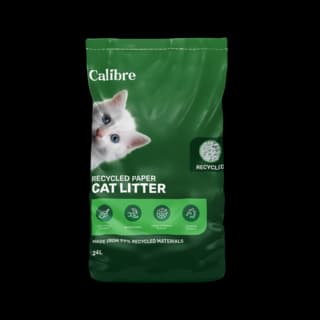 Calibre Colour-Changing Clumping Recycled Paper Cat Litter - 24L