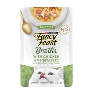 Fancy Feast Broths Chicken & Veggies Wet Cat Food - 40g