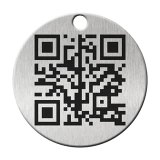 FOMO Pet QR Code ID Tags - Stainless Steel, Medium/Large