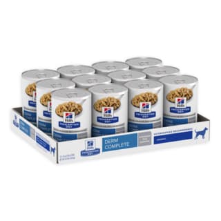 Hill's Prescription Diet Derm Complete Environmental / Food Sensitivities Wet Dog Food - 370g x 12