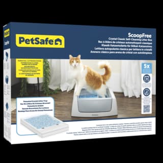 PetSafe ScoopFree Crystal Classic Self-Cleaning Cat Litter Tray - White