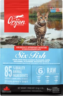 Orijen Six Fish Dry Cat Food - 3.6kg (2 x 1.8kg Bags)