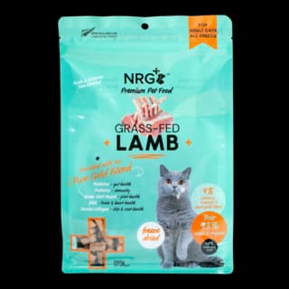 NRG+ Pure Gold Blend Lamb Freeze Dried Cat Food - 250g