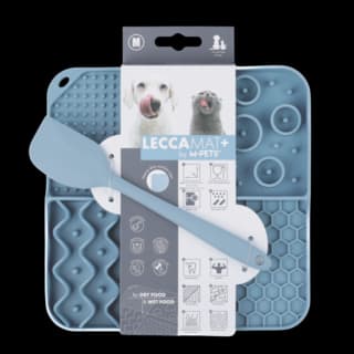 M-PETS Lecca+ Non-Slip Pet Slow Feed Mat and Spoon Set - Blue