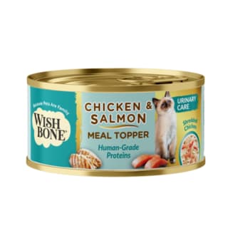 Wishbone Chicken & Salmon Urinary Care Wet Cat Food Topper - 85g x 12