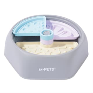 M-PETS Level Up Non-Slip Slow Feeder Bowl - Medium, Pastel