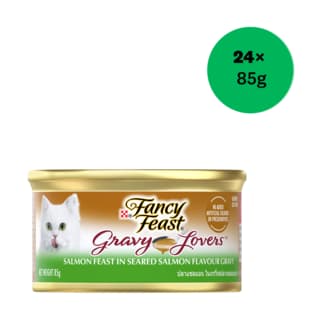 Fancy Feast Gravy Lovers Salmon Feast in Seared Salmon Gravy Wet Cat Food - 85g x 24