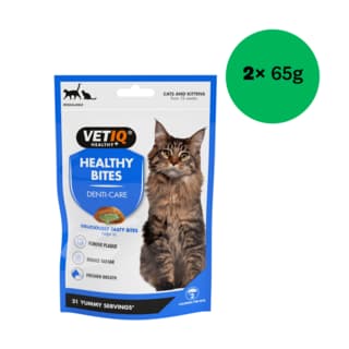 VetIQ Healthy Bites Breath & Dental Cat Treats - 130g (2 x 65g)