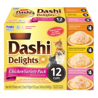 Inaba Dashi Delights Chicken Cat Wet Food Topper Variety Pack - 12 Pack