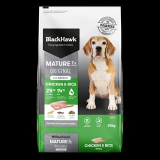Black Hawk Mature Chicken & Rice Senior Dry Dog Food - 20kg