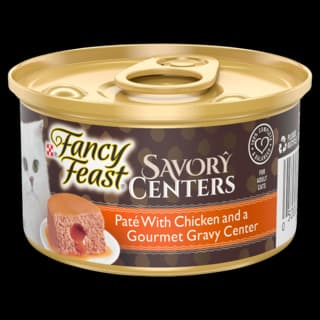 Fancy Feast Savory Centers Pate with Chicken & Gourmet Gravy Wet Cat Food - 85g x 12