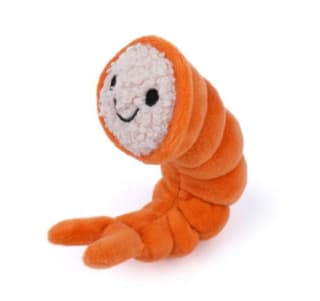 Spike Kawaii Shrimp Plush Dog Toy - Small