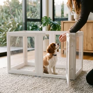 M-PETS Blanche Six Pannel Puppy Pen - Small