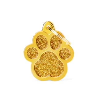 My Family Shine Cat and Dog Paw Tag - Large, Gold