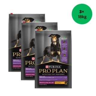 Pro Plan Adult Performance Extreme 32/30 Medium & Large Breed Dry Dog Food - 54kg (3 x 18kg Bags)
