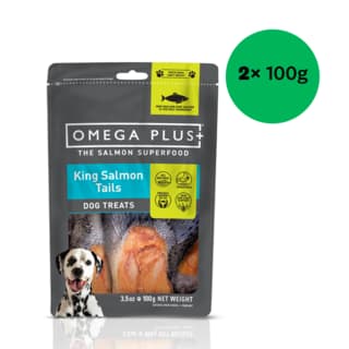 Omega Plus King Salmon Tails Dog Treats - 200g (2 x 100g Bags)