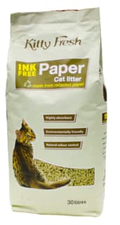 Kitty Fresh Ink Free Recycled Paper Cat Litter - 30L