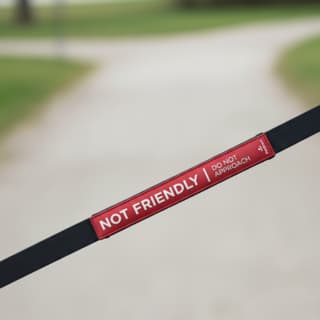 Petdirect Not Friendly Dog Leash Sleeve - Red