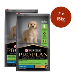 Pro Plan Puppy Large Breed Chicken Dry Dog Food - 30kg (2x 15kg bags)