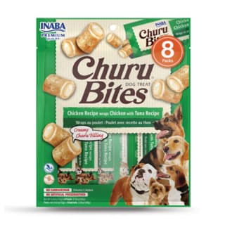 Inaba Churu Bites Chicken wraps with Tuna Recipe Dog Treats - 192g (2 x 96g)