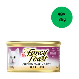 Fancy Feast Grilled Chicken Feast in Gravy Wet Cat Food - 85g x 48