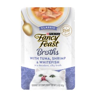 Fancy Feast Broths Tuna Shrimp & Whitefish Wet Cat Food - 40g