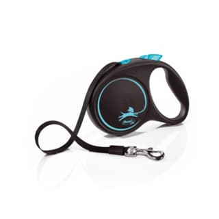 Flexi Black Design Tape Retractable Dog Lead - Medium, Blue
