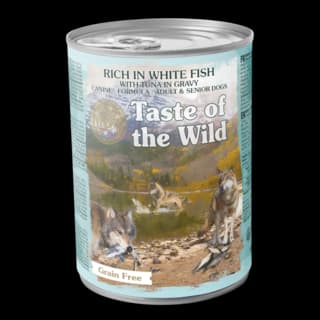 Taste of the Wild Whitefish & Tuna in Gravy Adult Wet Dog Food - 390g x 12 (tray)