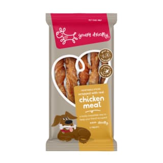 Yours Droolly Chicken Wrapped Vegetable Stick Dog Treats - Small - 5 Pack