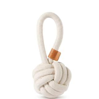 M-PETS Coto Natural Cotton Loop Ball Dog Toy - Large, White