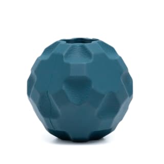 Pup & Purr Geo Treater Ball Tough Dog Toy - Turquoise