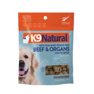 K9 Natural Beef Healthy Bites Freeze Dried Dog Treats - 100g (2 x 50g Bags)