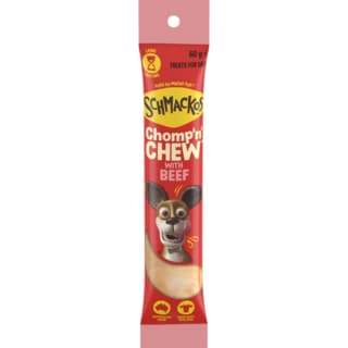 Schmackos Chomp'N Chew with Beef Dog Treats - 60g x 15